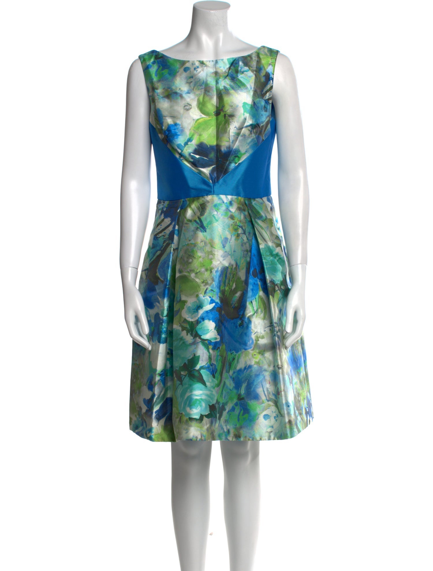 Theia Printed Knee-Length Dress