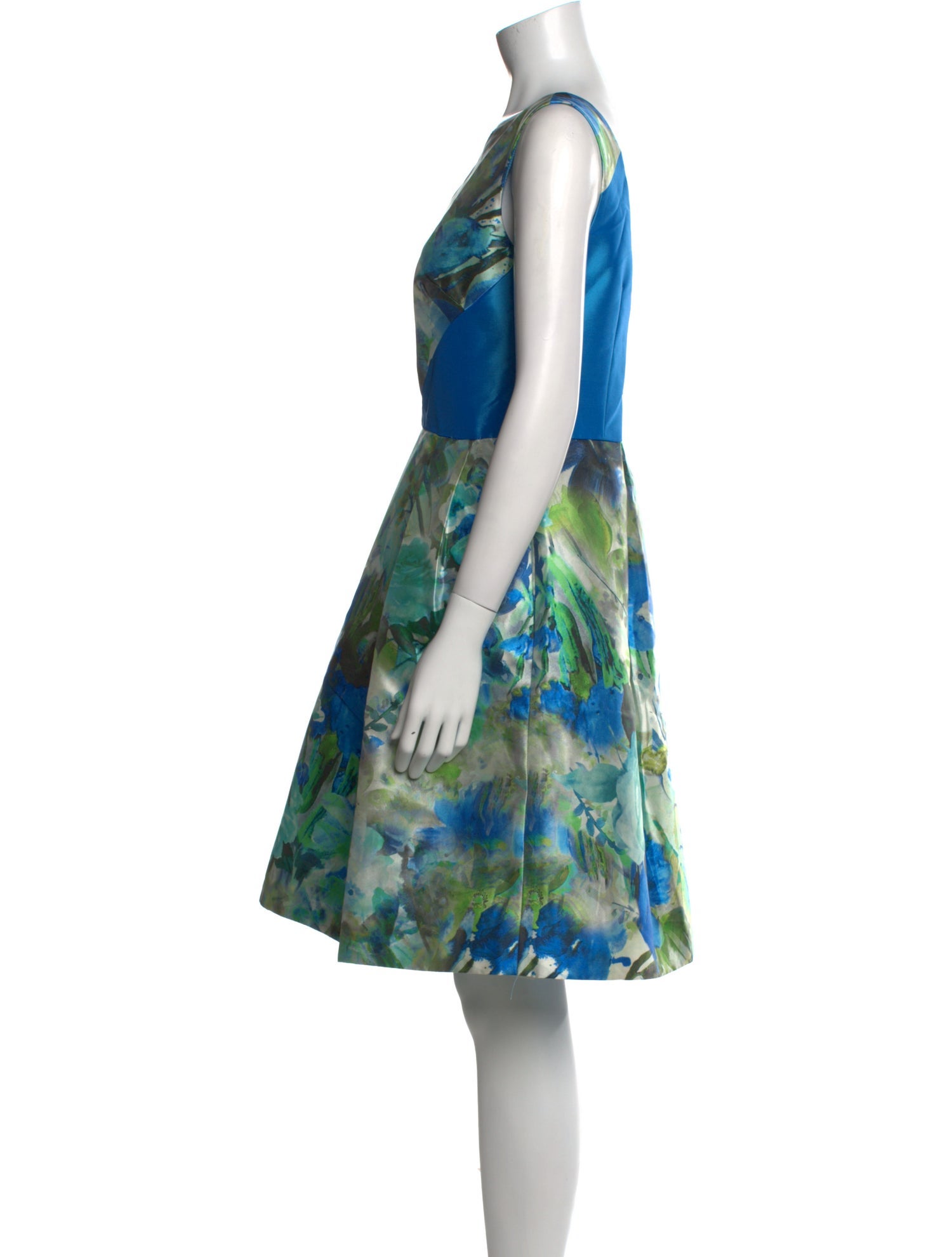 Theia Printed Knee-Length Dress