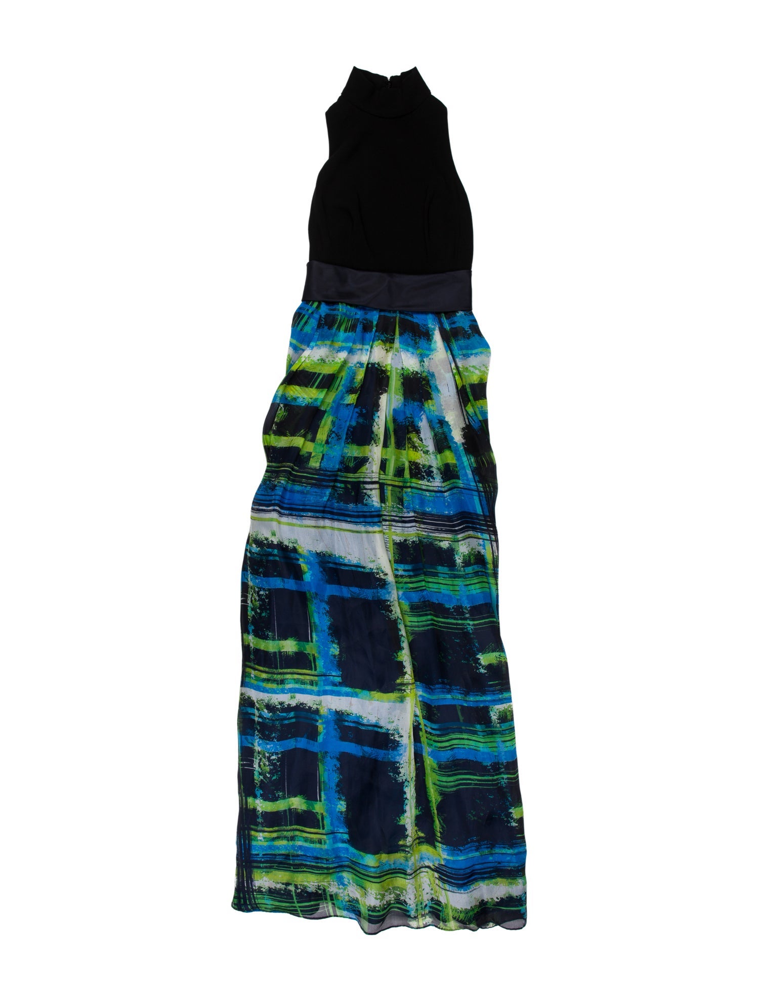 Theia Printed Long Dress