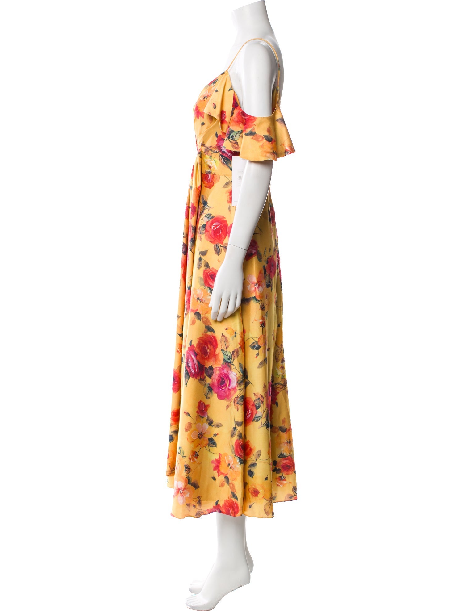 Theia Floral Print Long Dress w/ Tags
