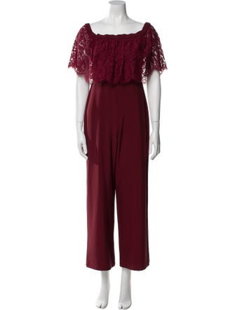 Theia Square Neckline Jumpsuit