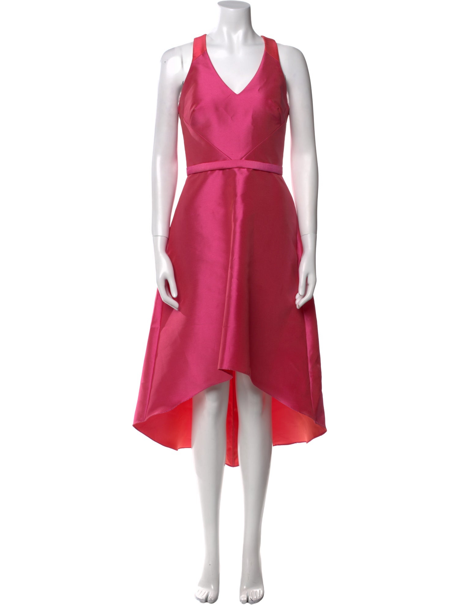 Theia V-Neck Long Dress