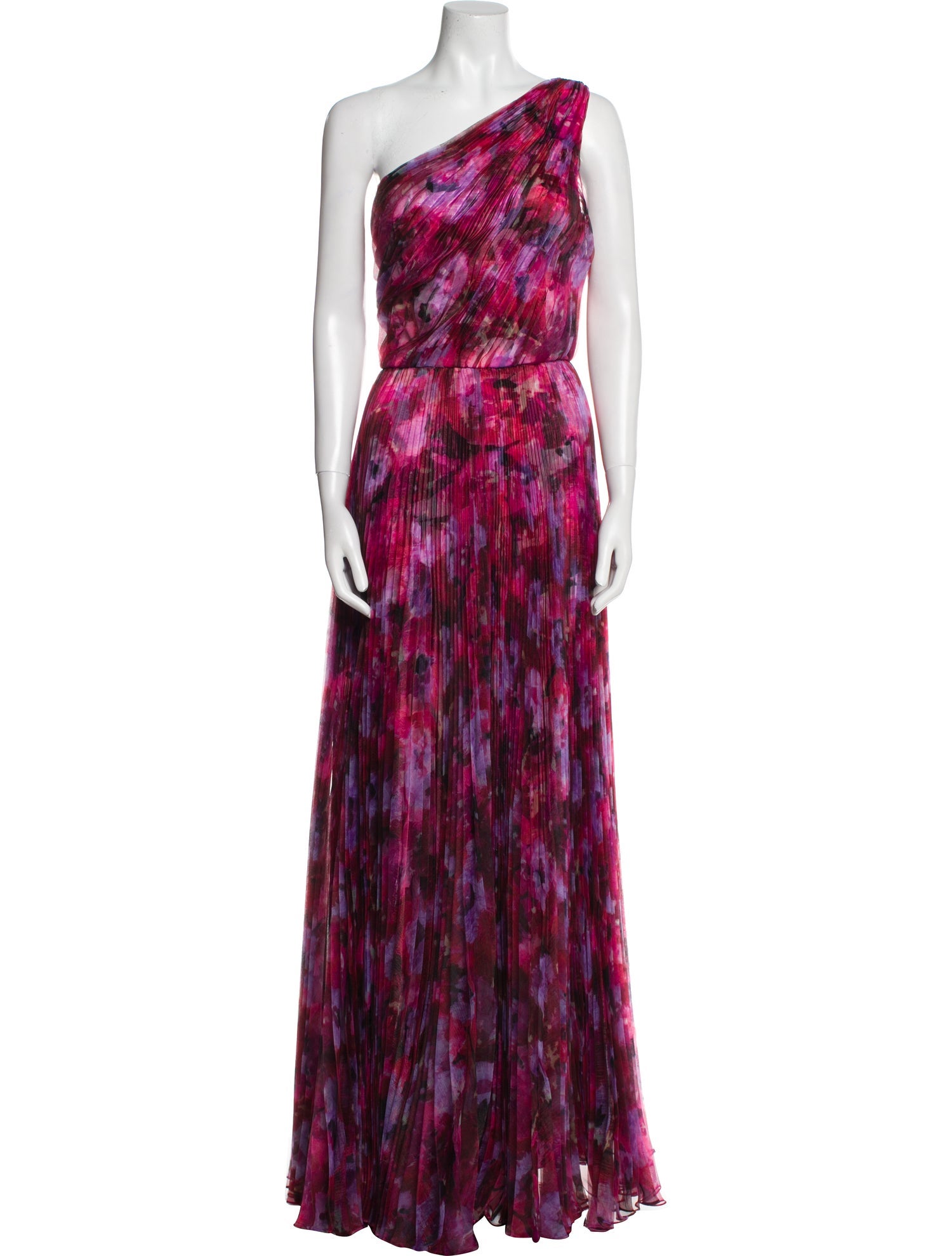 Theia Printed Long Dress w/ Tags