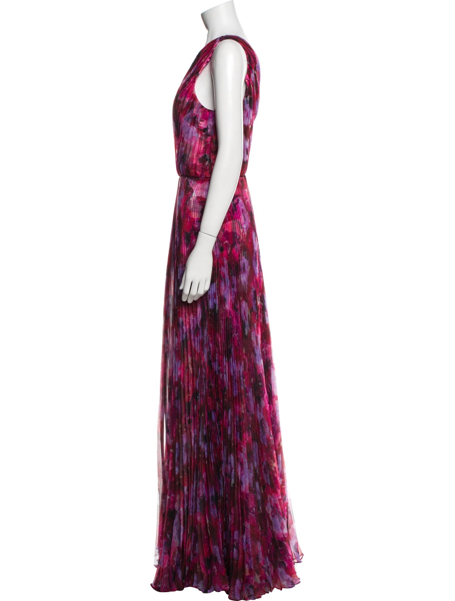 Theia Printed Long Dress w/ Tags