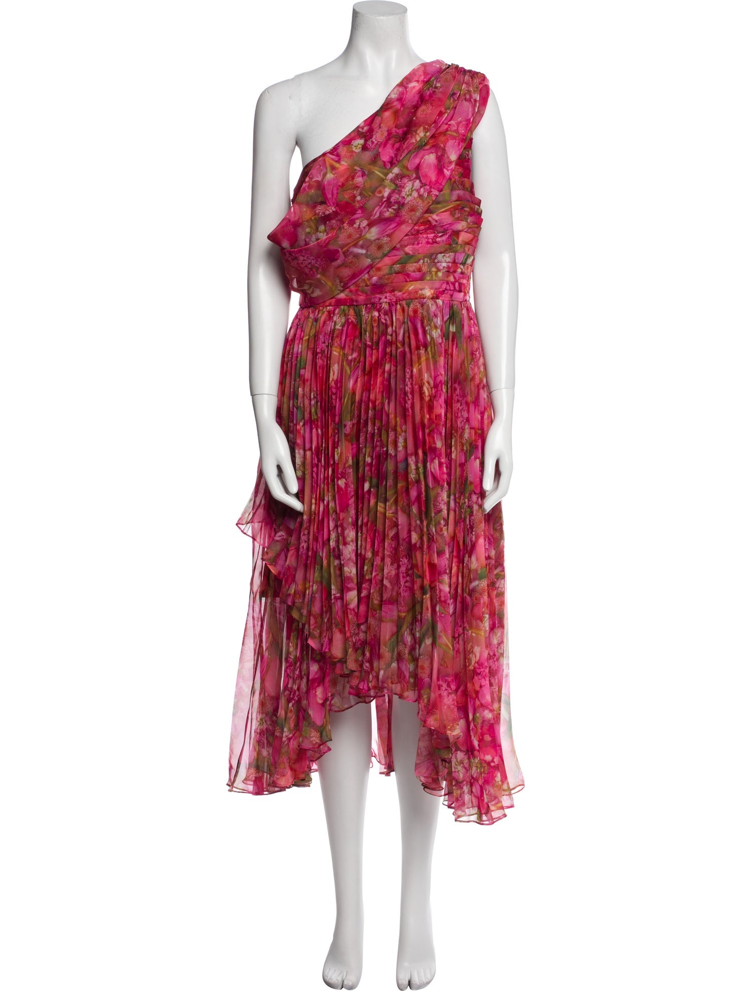 Theia Floral Print Long Dress w/ Tags