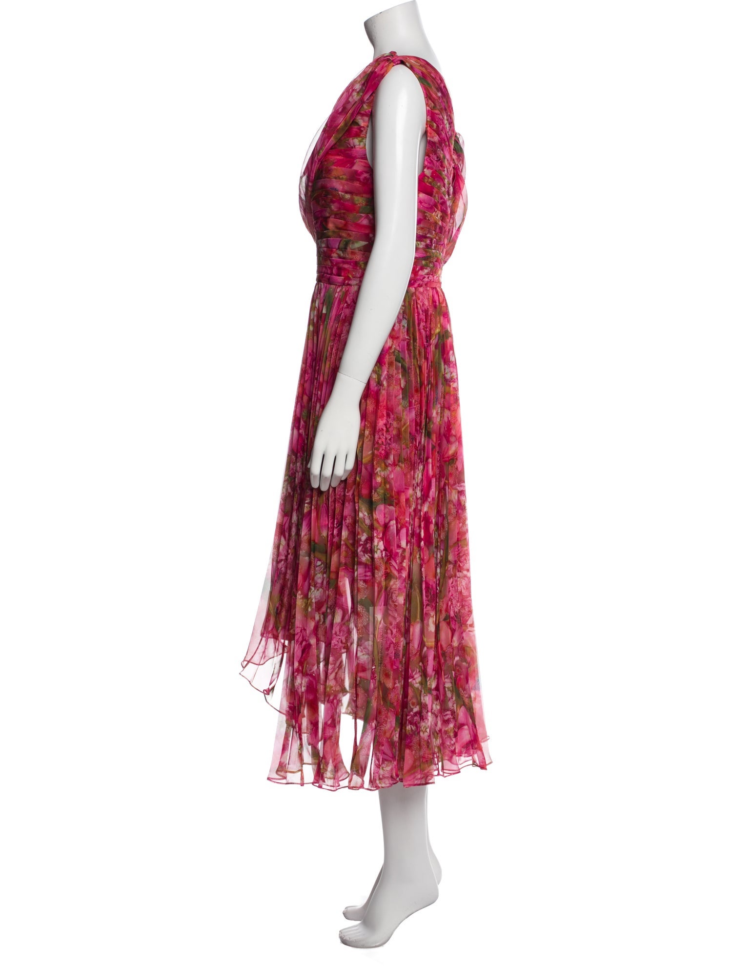 Theia Floral Print Long Dress w/ Tags