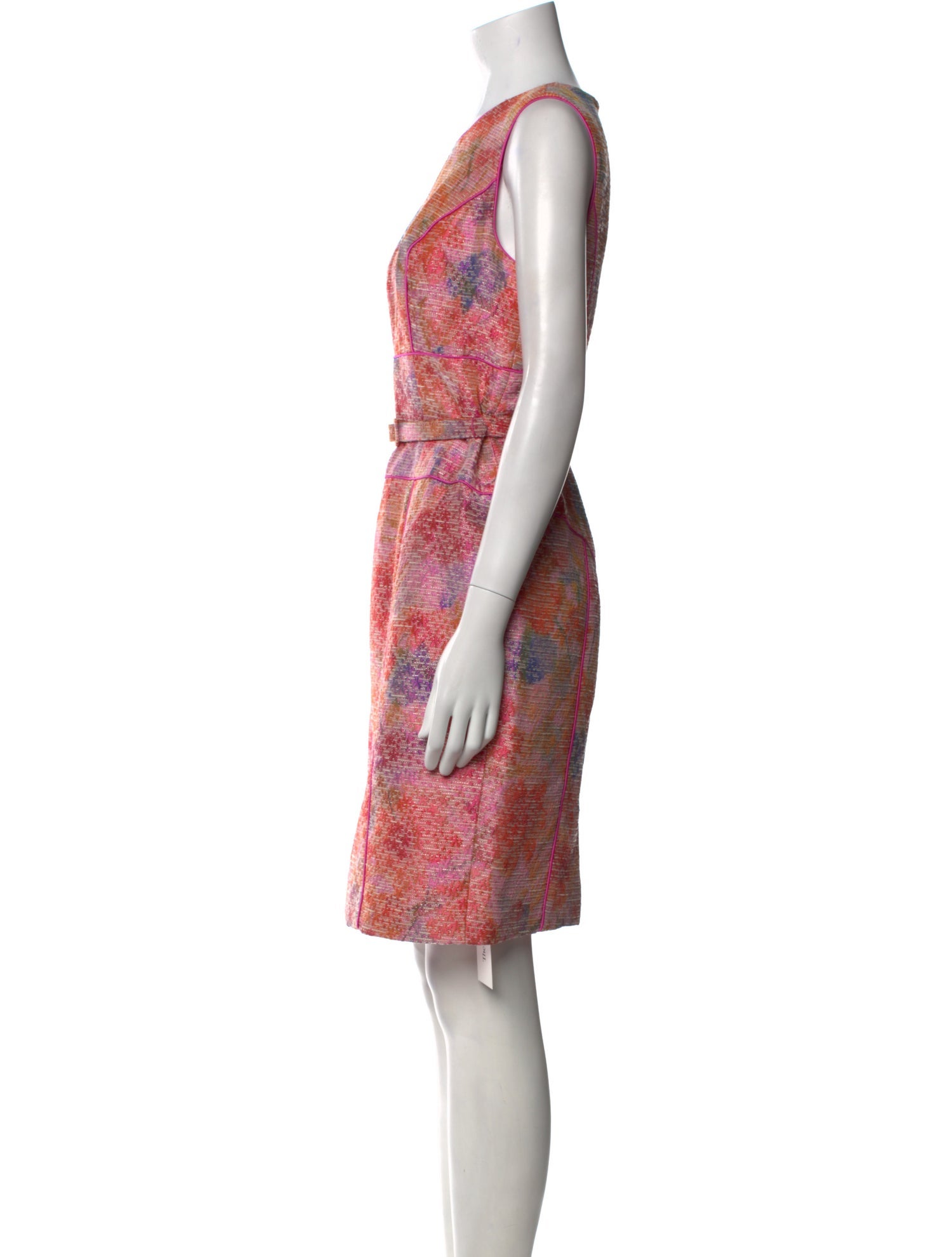 Theia Printed Knee-Length Dress
