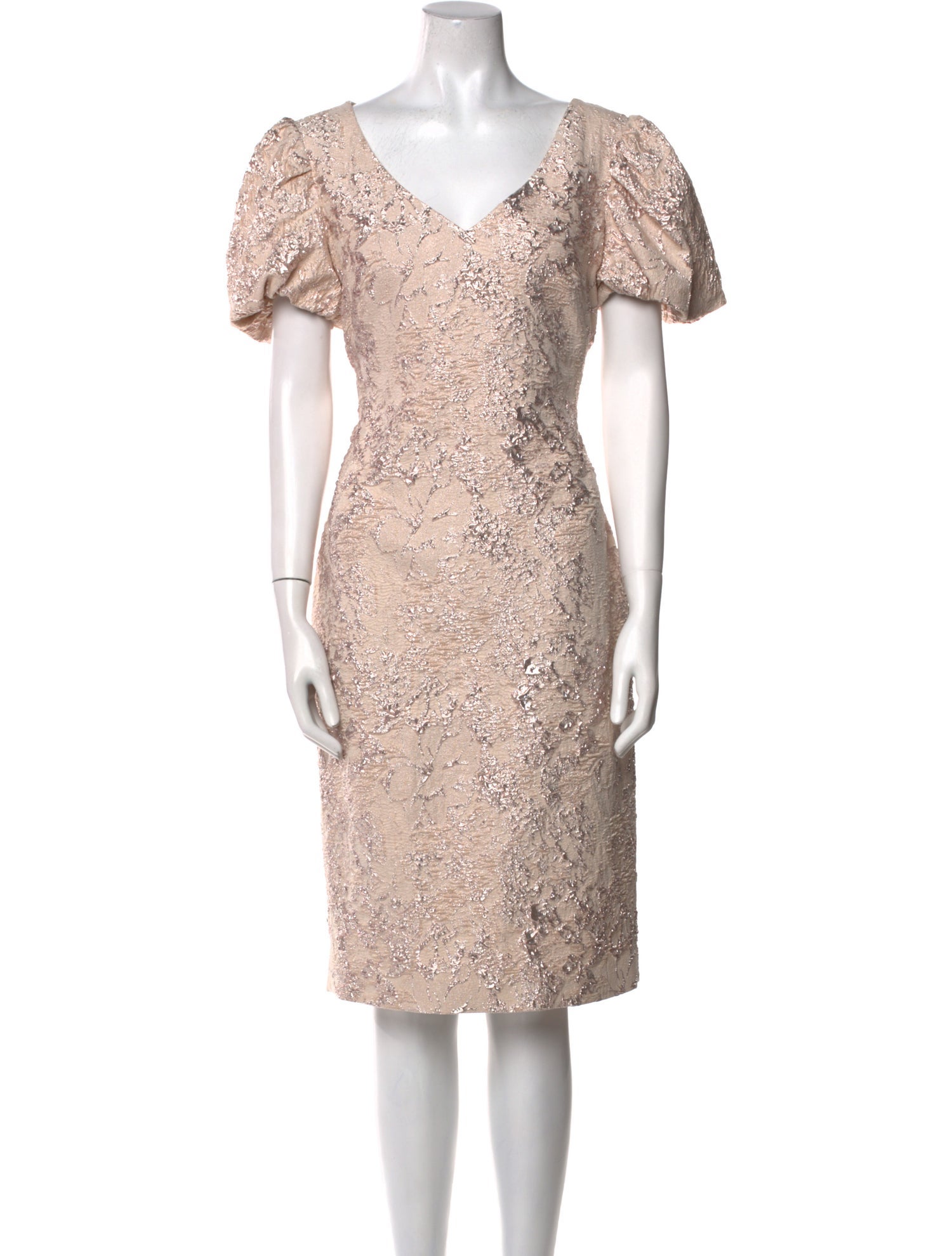 Theia Patterned Knee-Length Dress