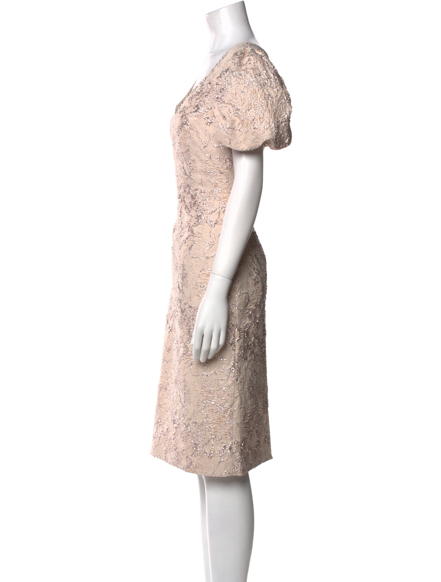 Theia Patterned Knee-Length Dress