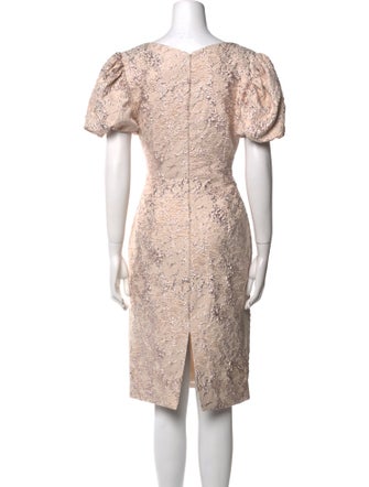 Theia Patterned Knee-Length Dress