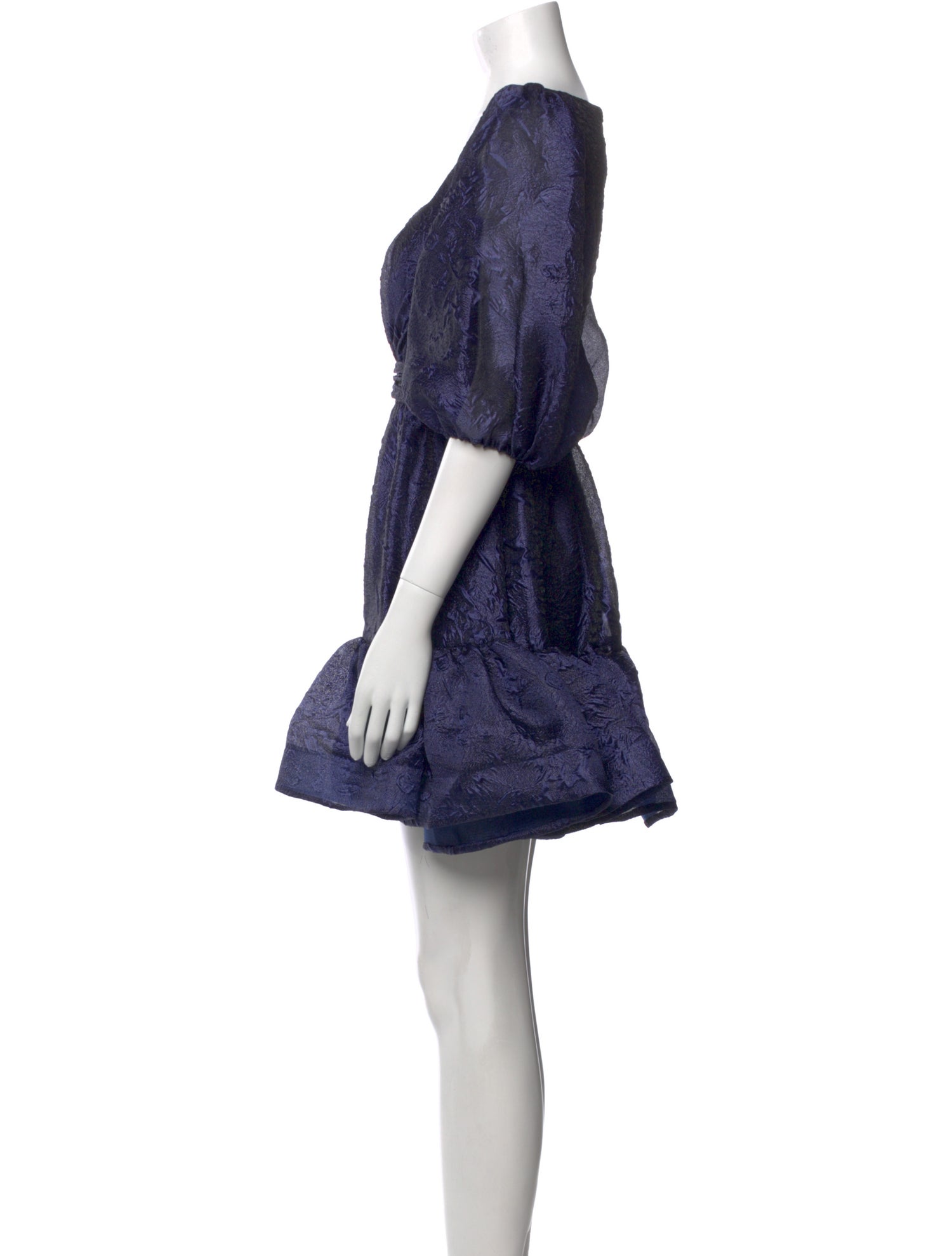 Theia Square Neckline Mini Dress