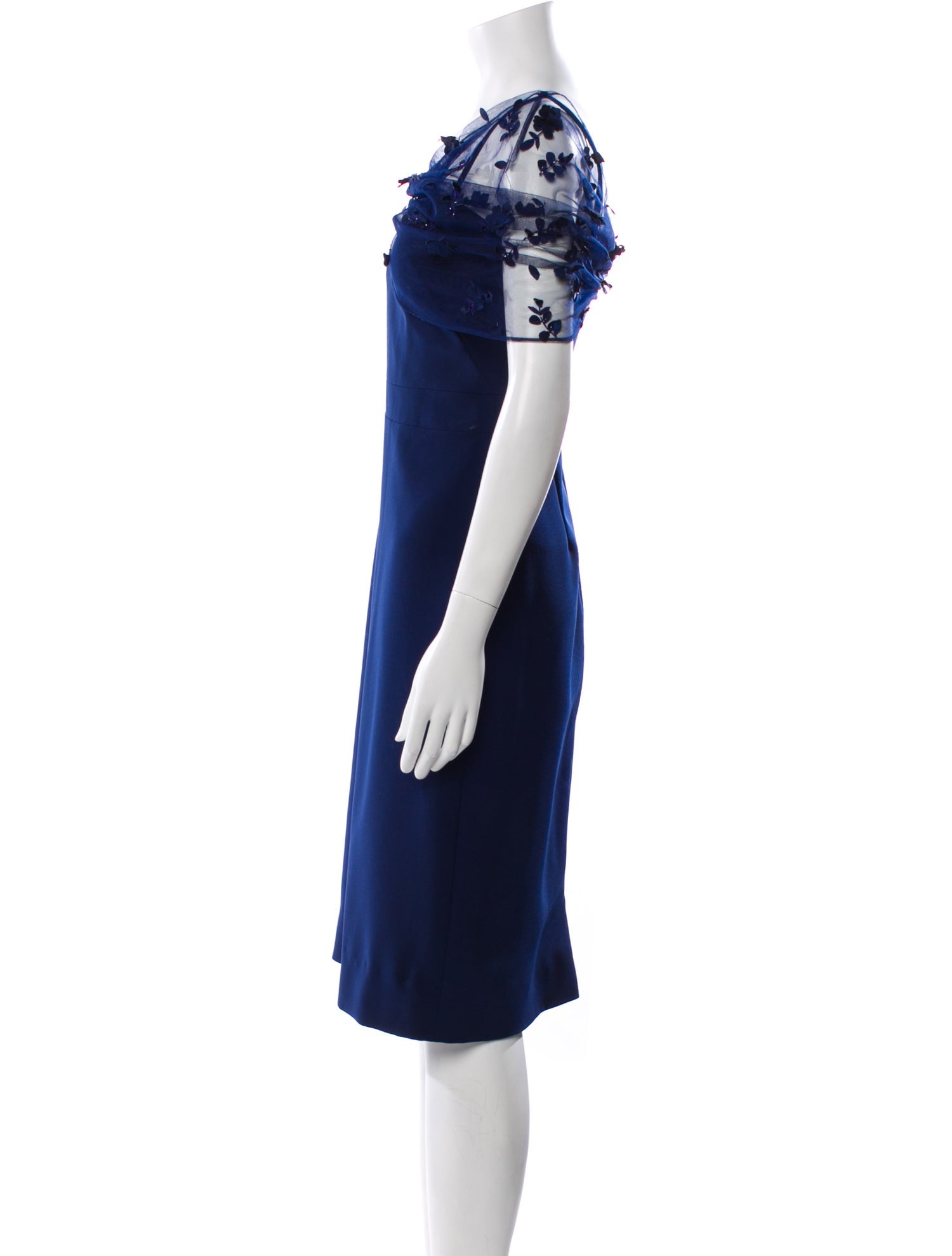 Theia Wool Knee-Length Dress