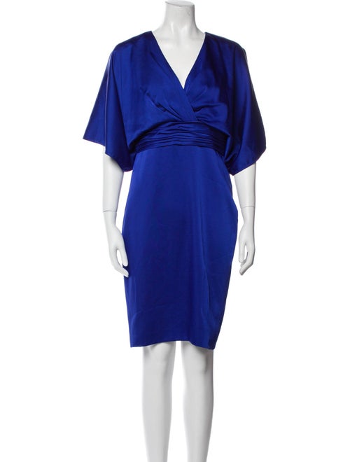Theia V-Neck Knee-Length Dress