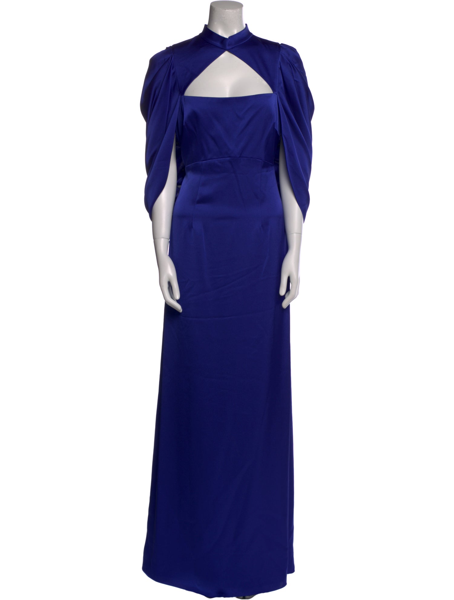 Theia Mock Neck Long Dress