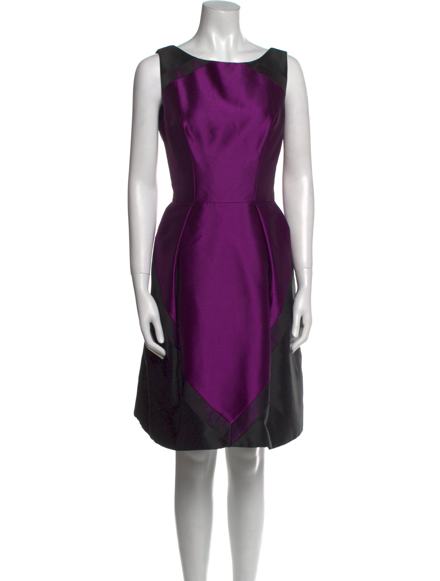 Theia Colorblock Pattern Mini Dress