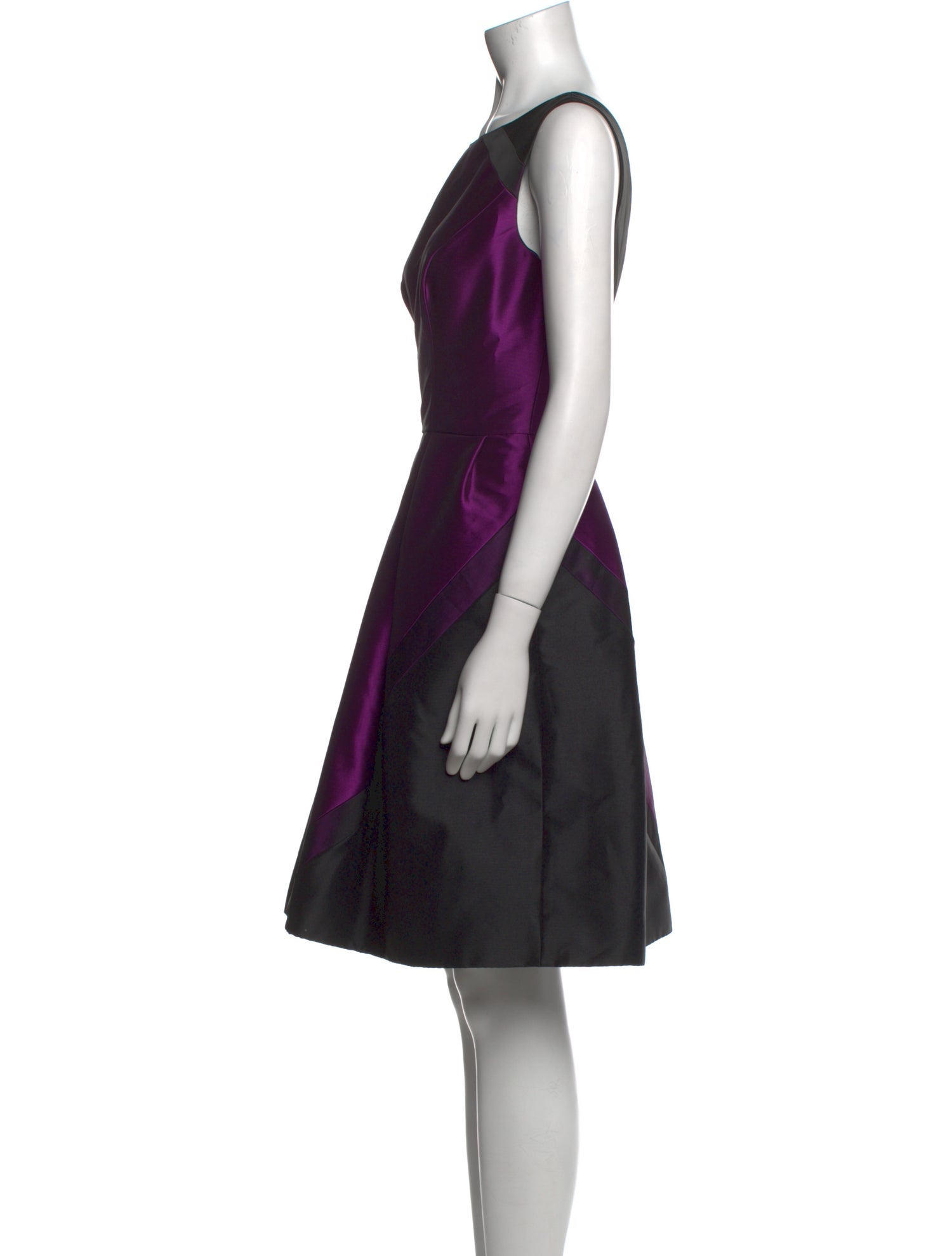 Theia Colorblock Pattern Mini Dress