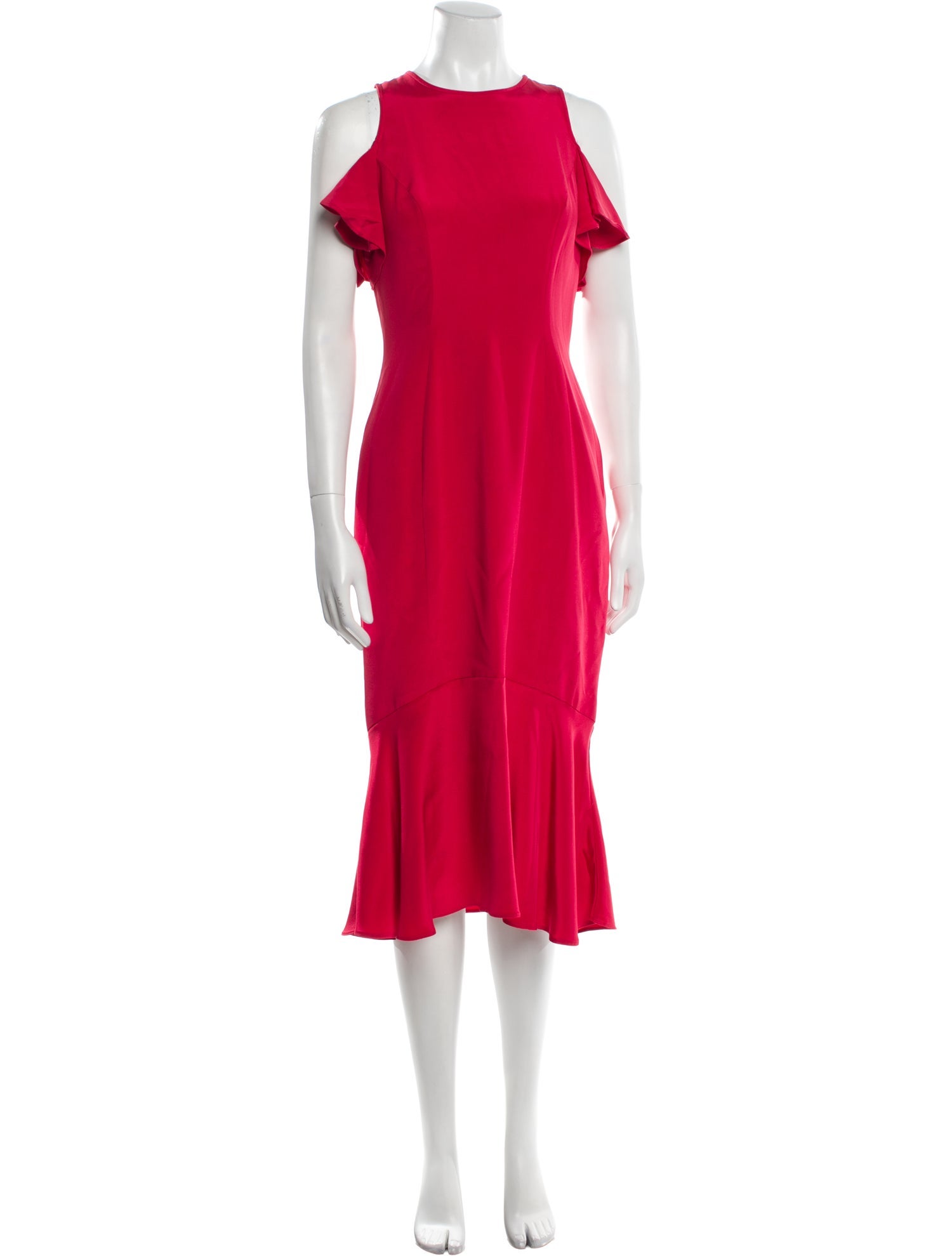 Theia Silk Midi Length Dress