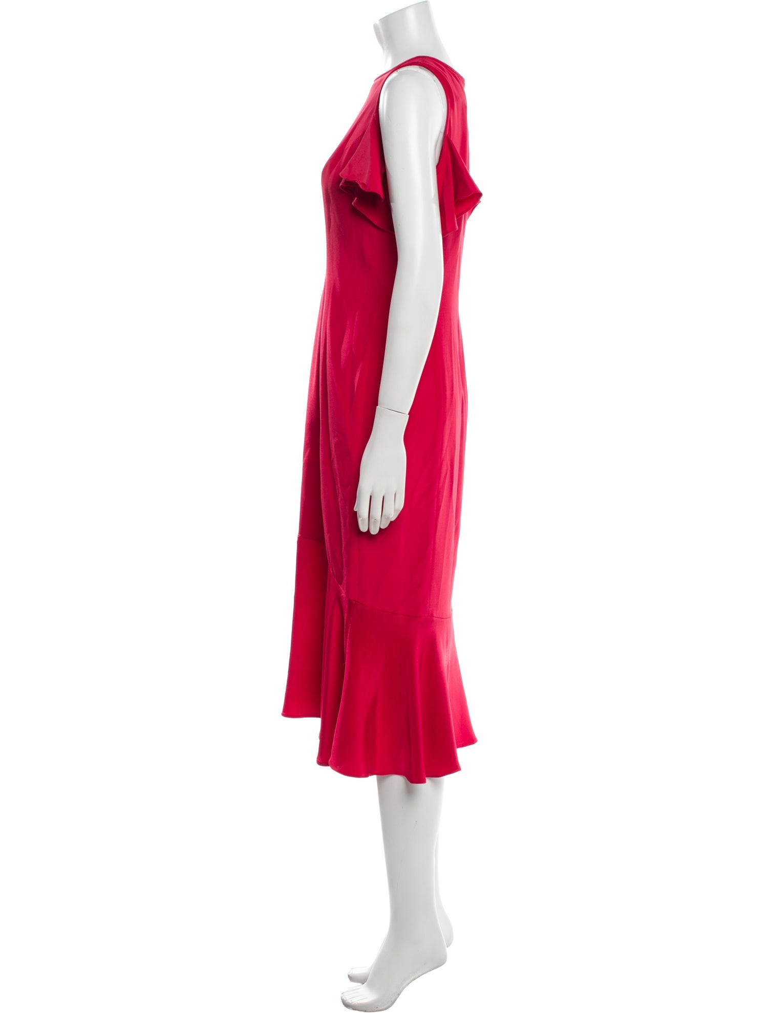 Theia Silk Midi Length Dress