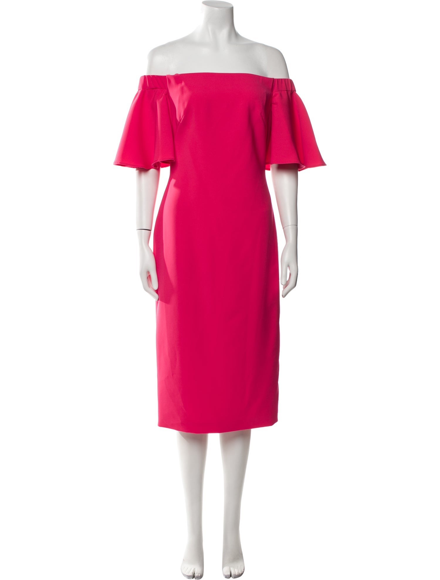 Theia Off-The-Shoulder Midi Length Dress w/ Tags