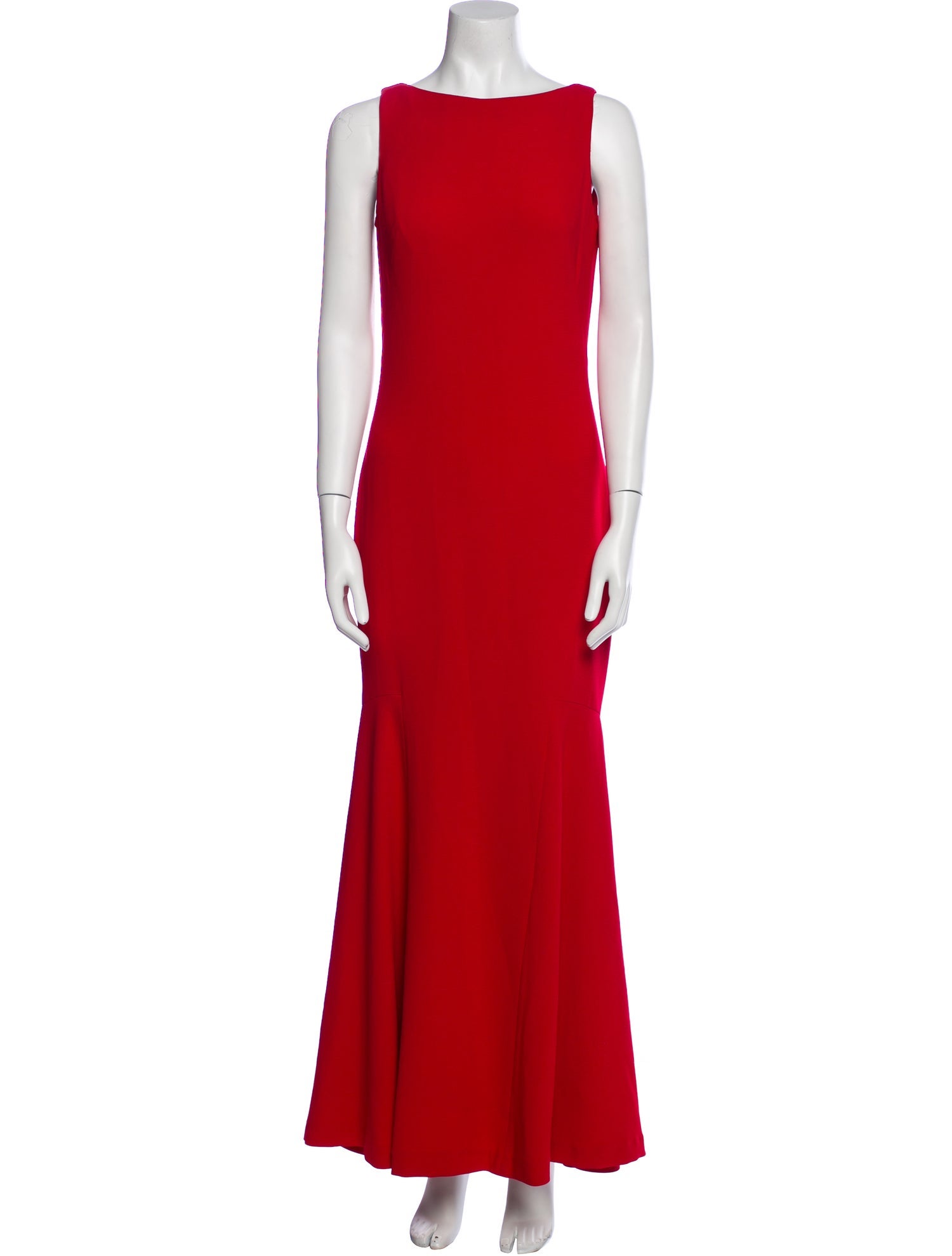 Theia Bateau Neckline Long Dress