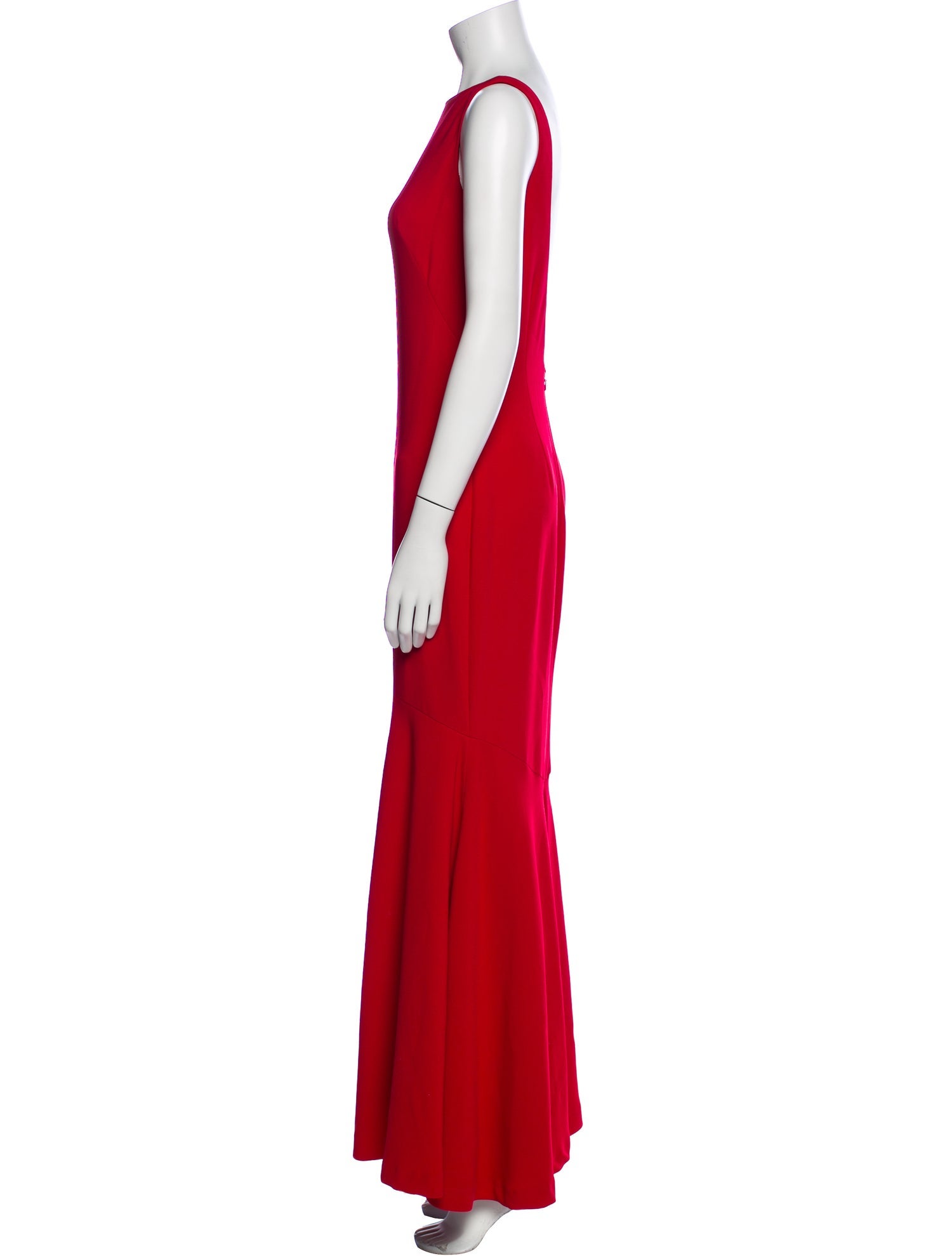 Theia Bateau Neckline Long Dress
