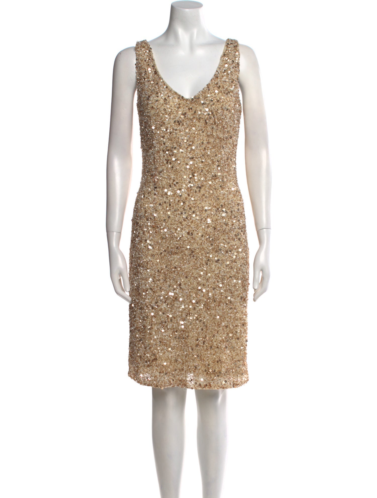 Theia V-Neck Mini Dress