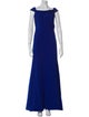 Theia Square Neckline Long Dress