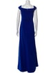Theia Square Neckline Long Dress