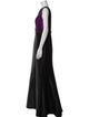 Theia Bateau Neckline Long Dress