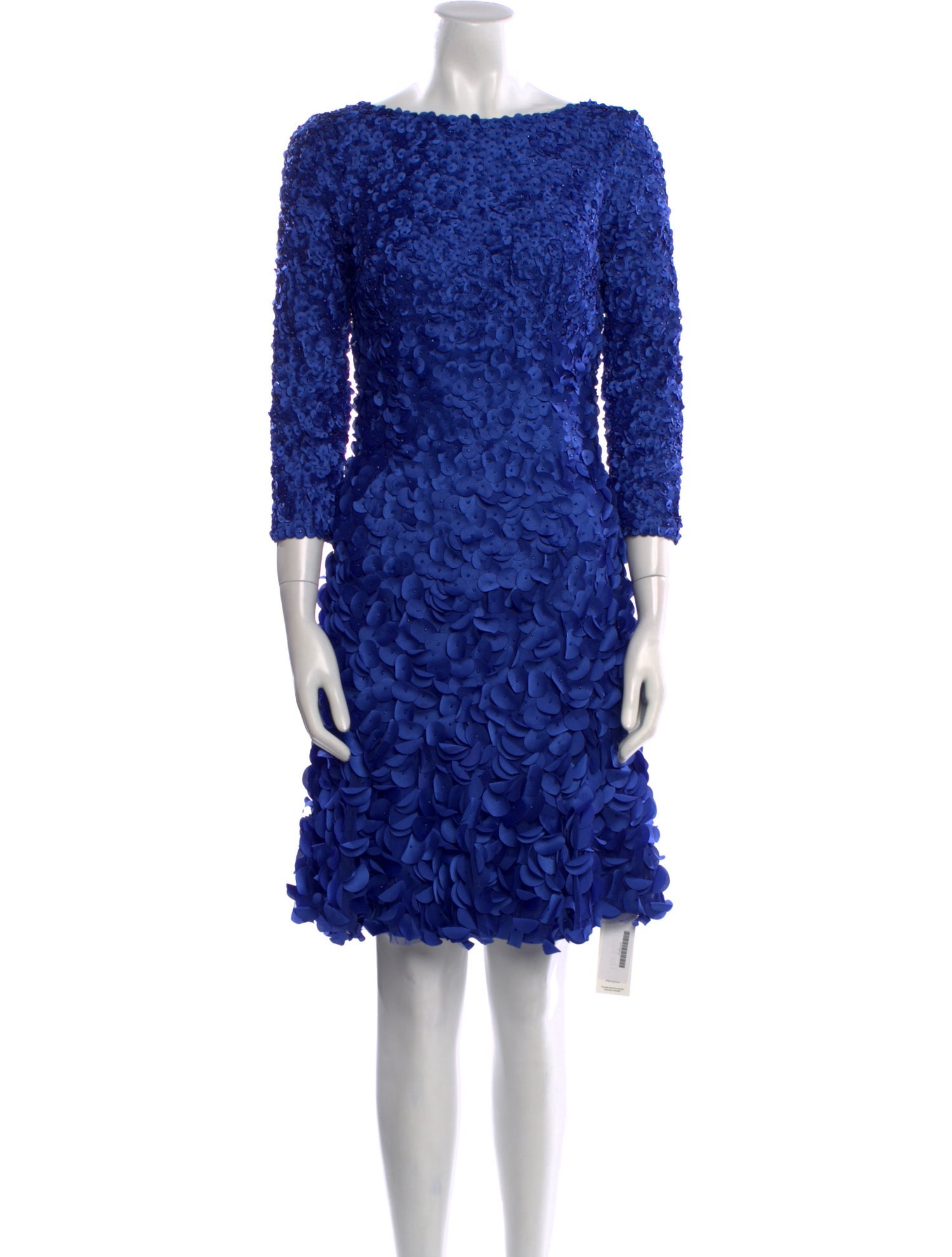 Theia Lace Pattern Mini Dress