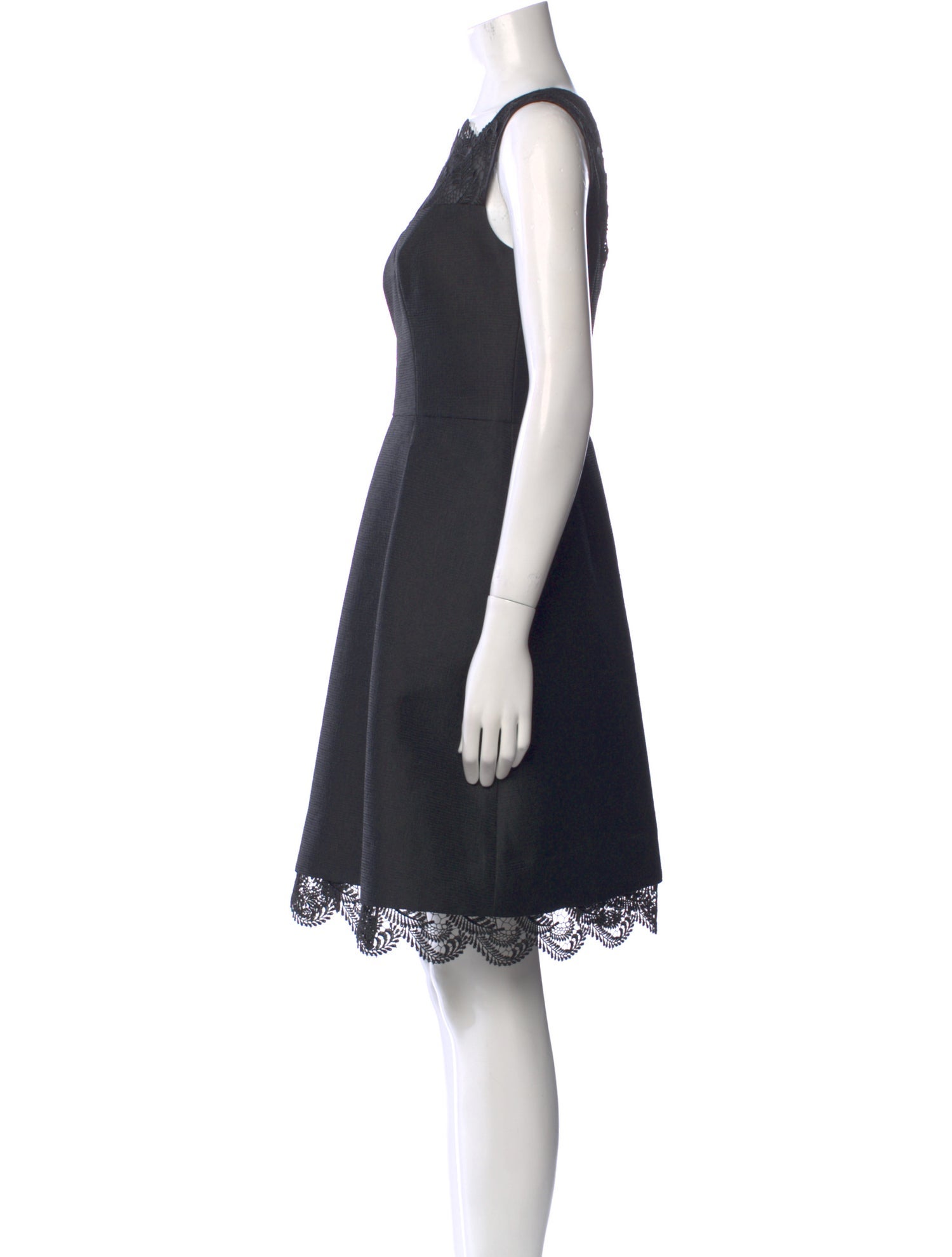 Theia Bateau Neckline Knee-Length Dress
