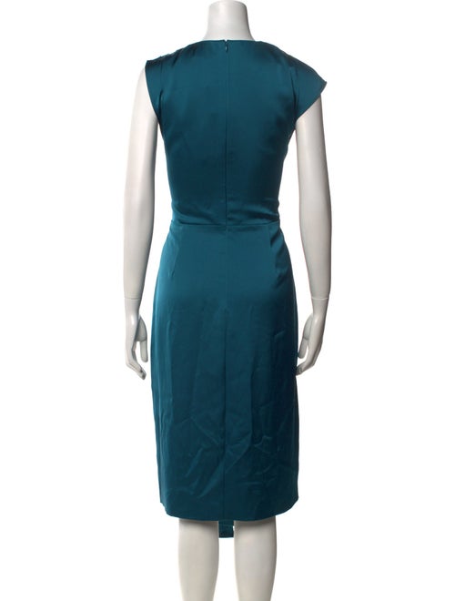 Theia Crew Neck Midi Length Dress