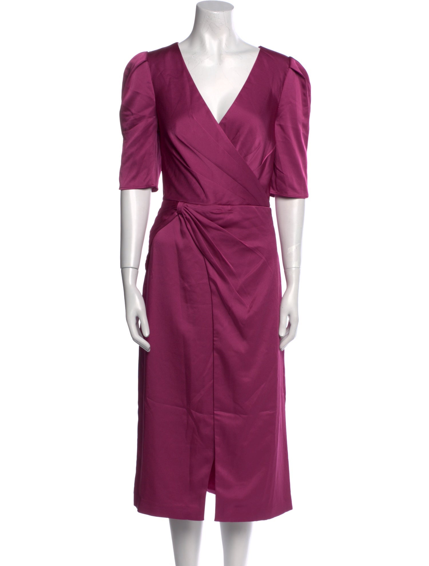 Theia V-Neck Midi Length Dress w/ Tags