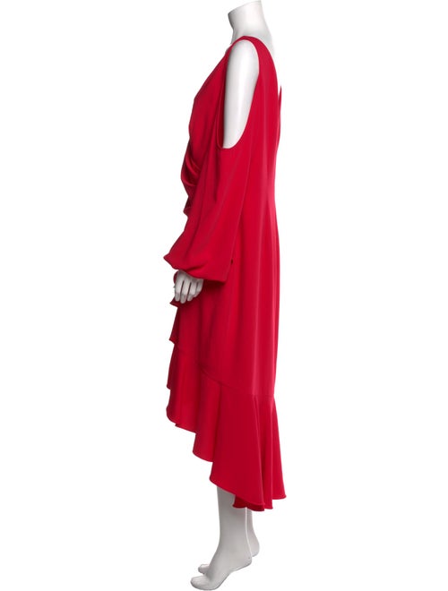 Theia Cowl Neck Long Dress