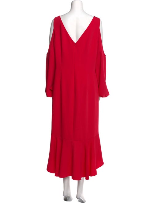 Theia Cowl Neck Long Dress