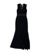 Theia V-Neck Long Dress
