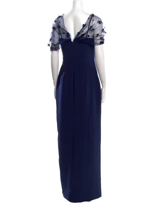 Theia One-Shoulder Long Dress