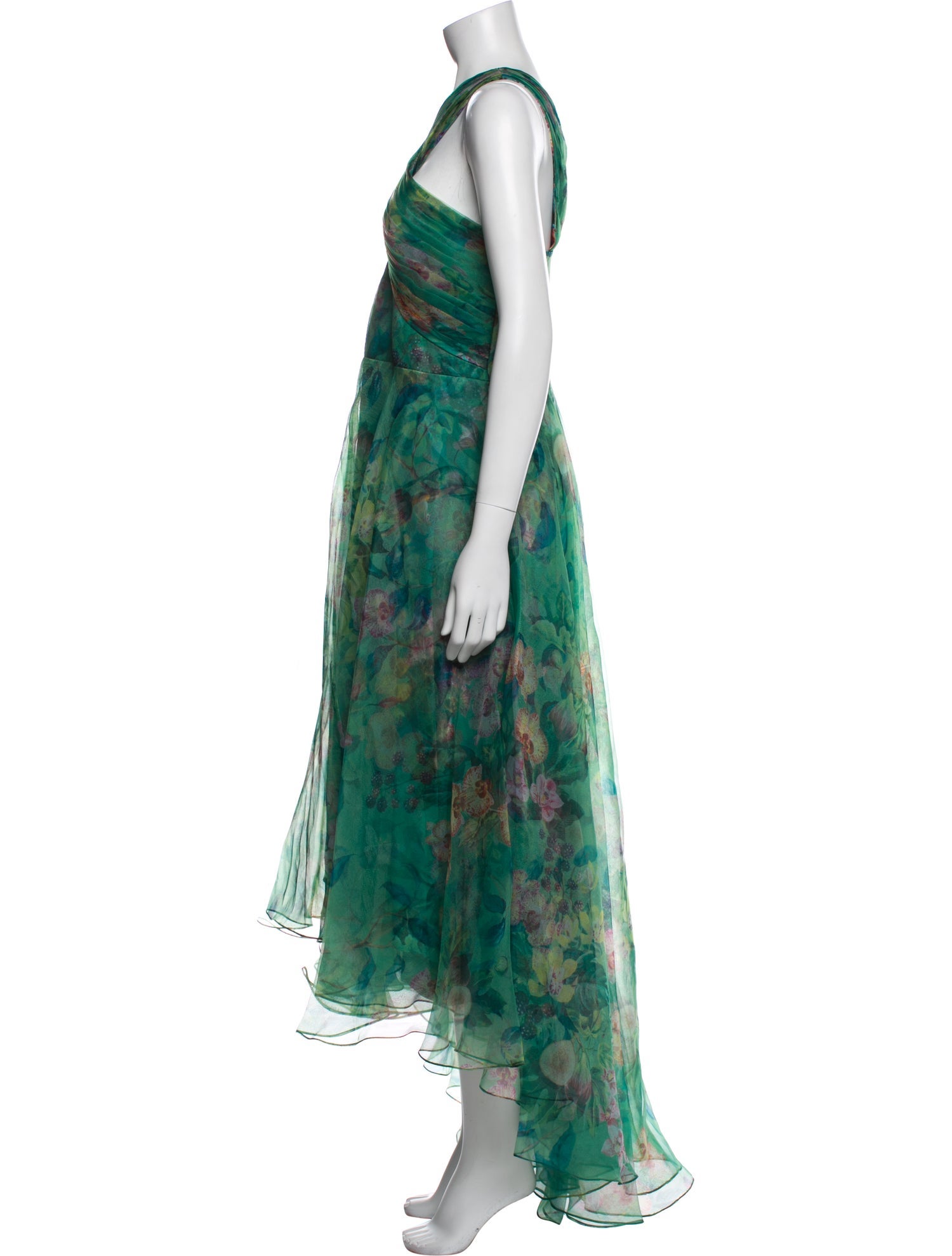 Theia Printed Long Dress w/ Tags