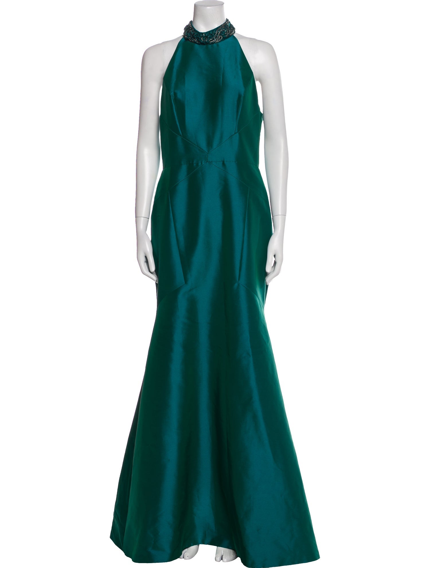 Theia Halterneck Long Dress