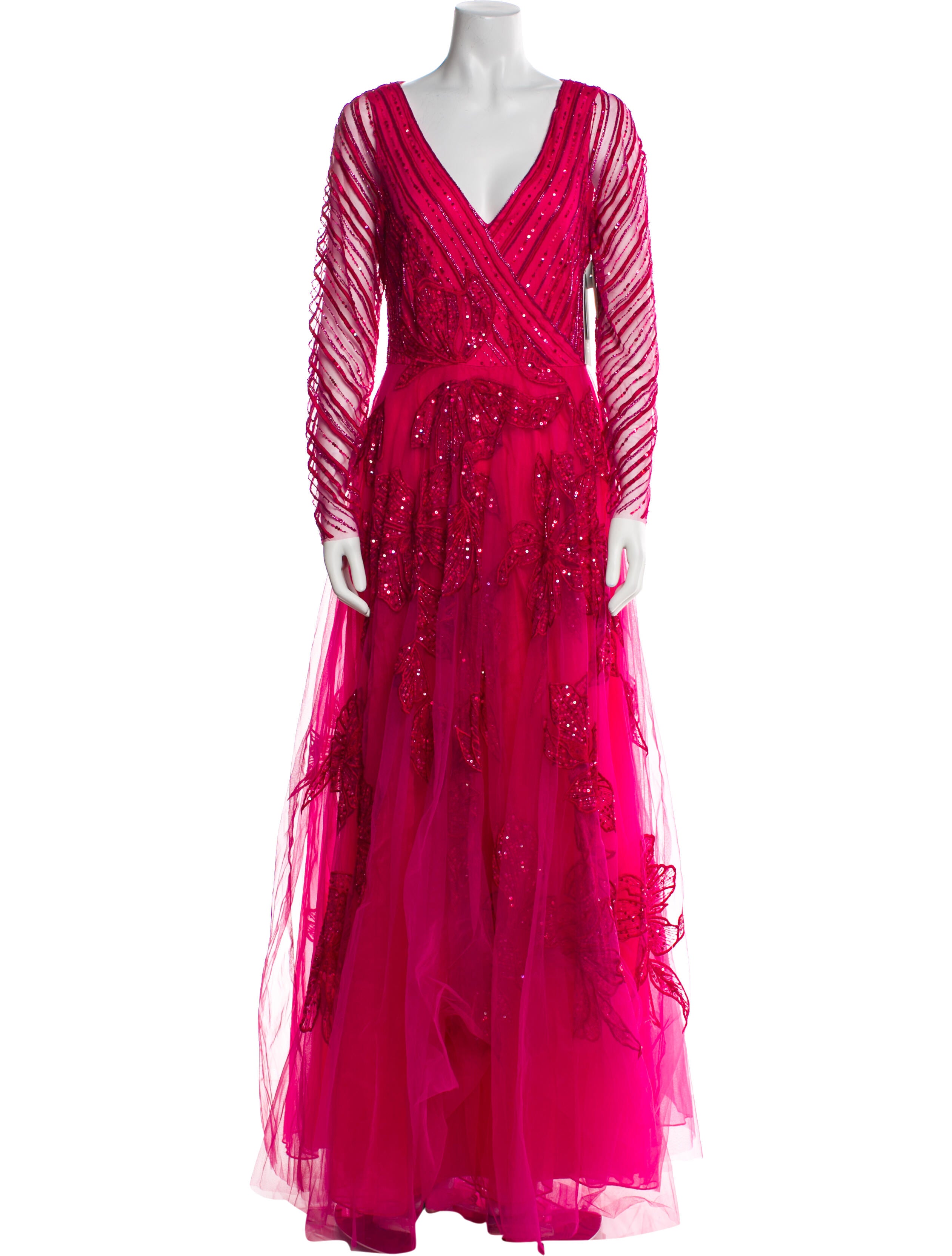 Theia Nylon Long Dress w/ Tags