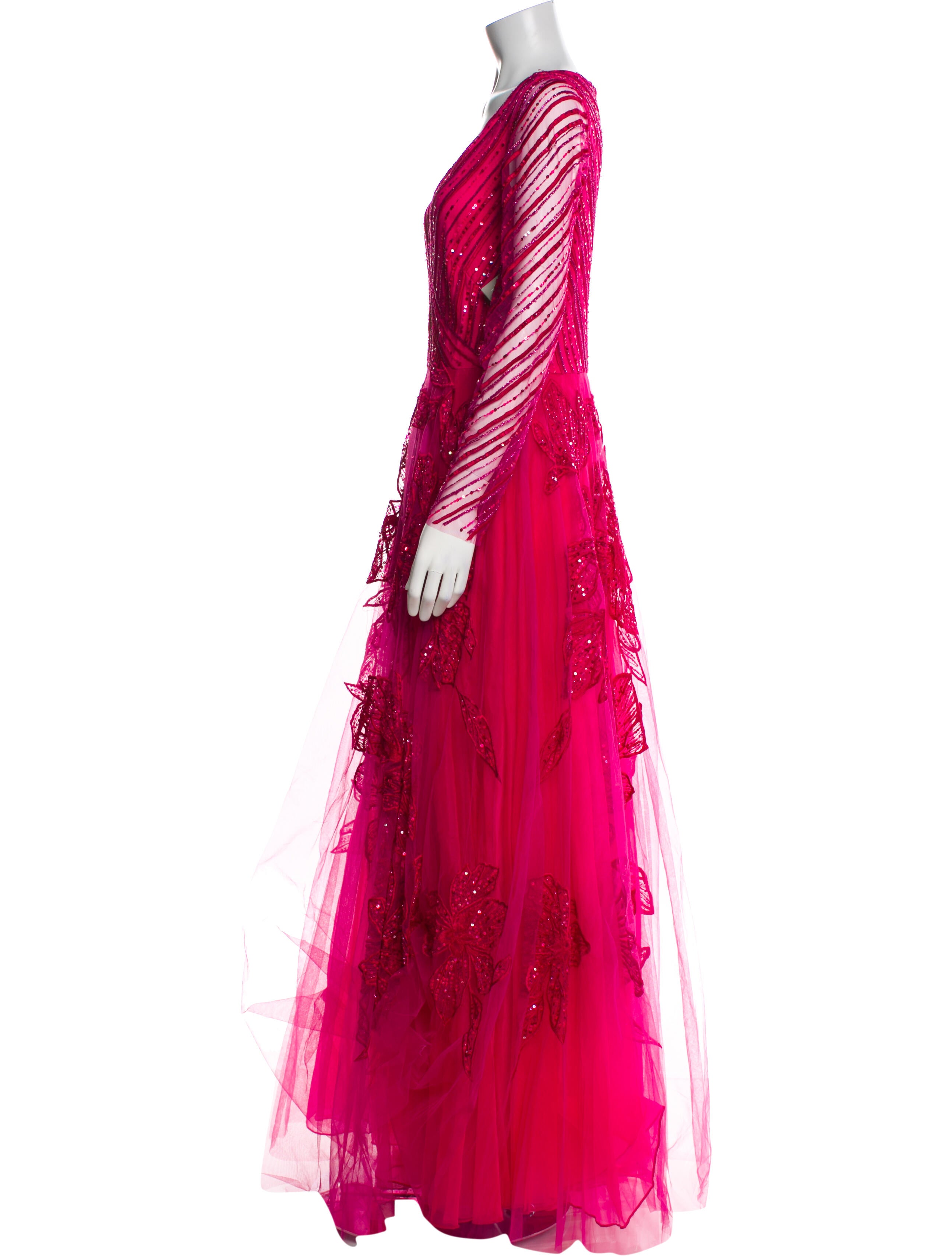 Theia Nylon Long Dress w/ Tags