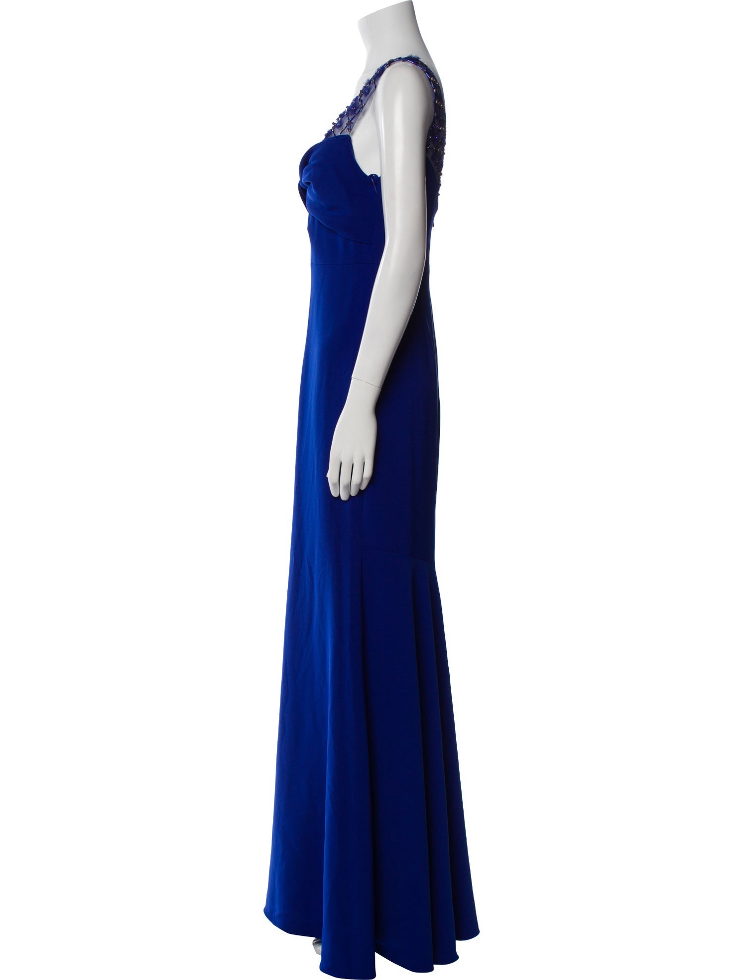 Theia V-Neck Long Dress w/ Tags