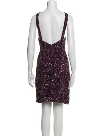 Theia Halterneck Knee-Length Dress