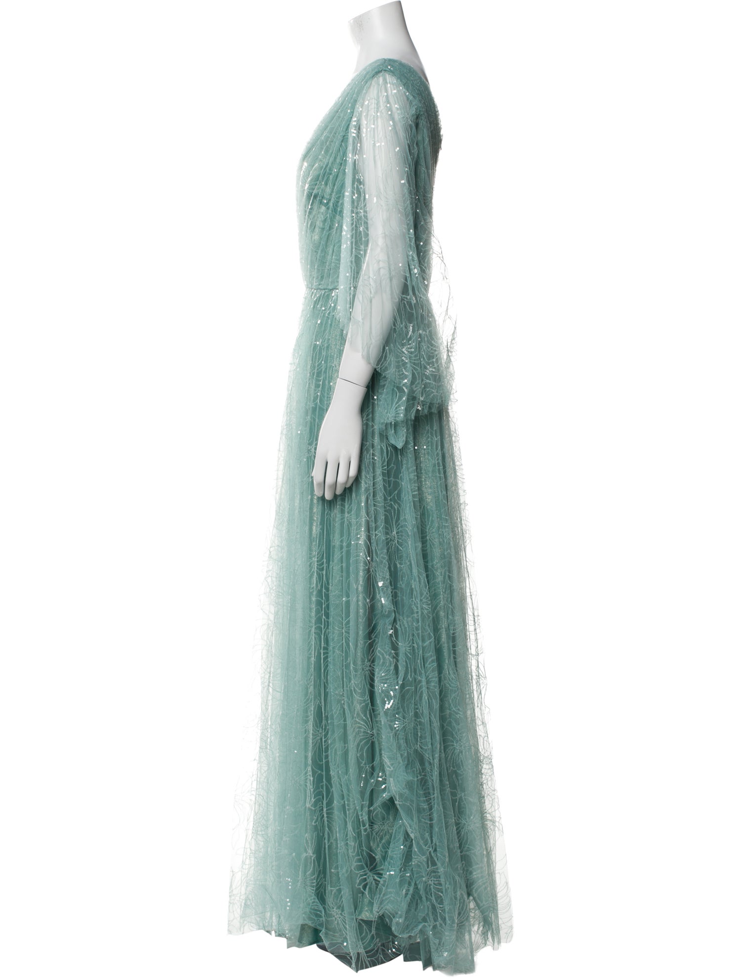 Theia One-Shoulder Long Dress w/ Tags