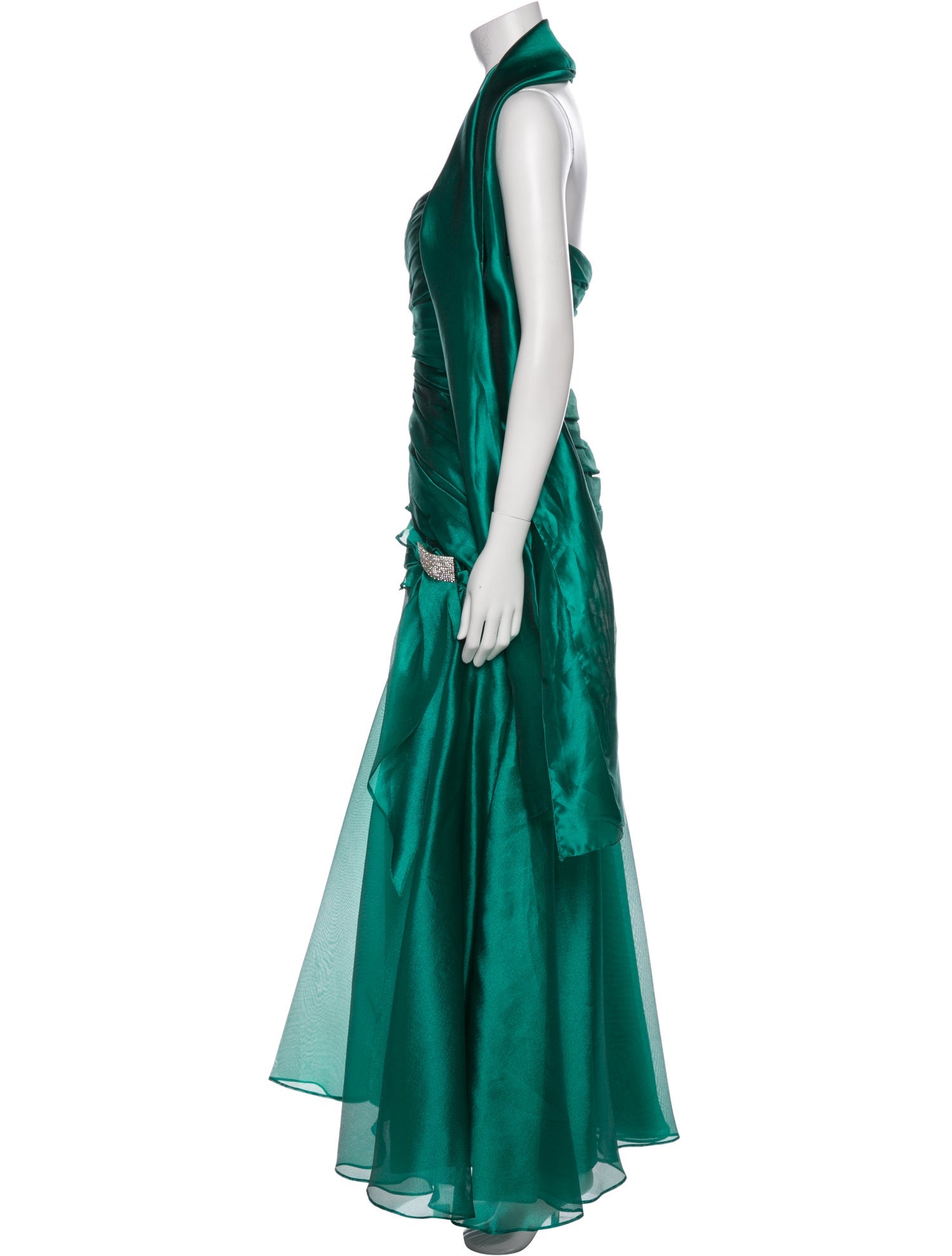 Theia Off-The-Shoulder Long Dress