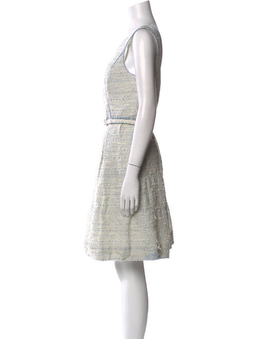 Theia Bateau Neckline Knee-Length Dress