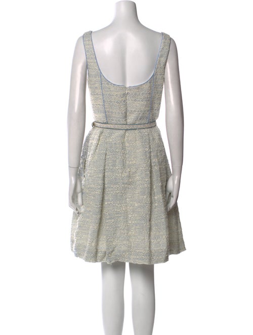 Theia Bateau Neckline Knee-Length Dress