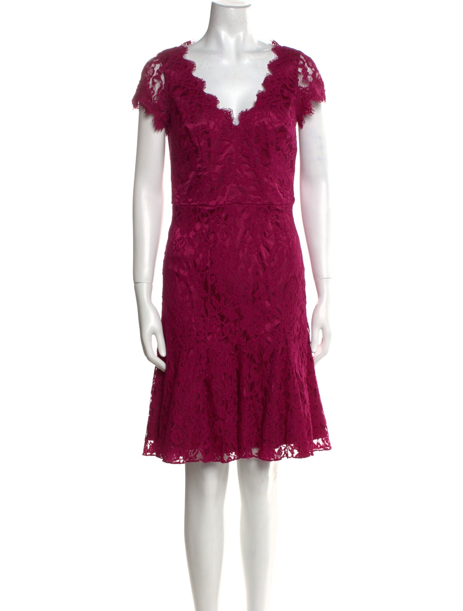 Theia V-Neck Mini Dress