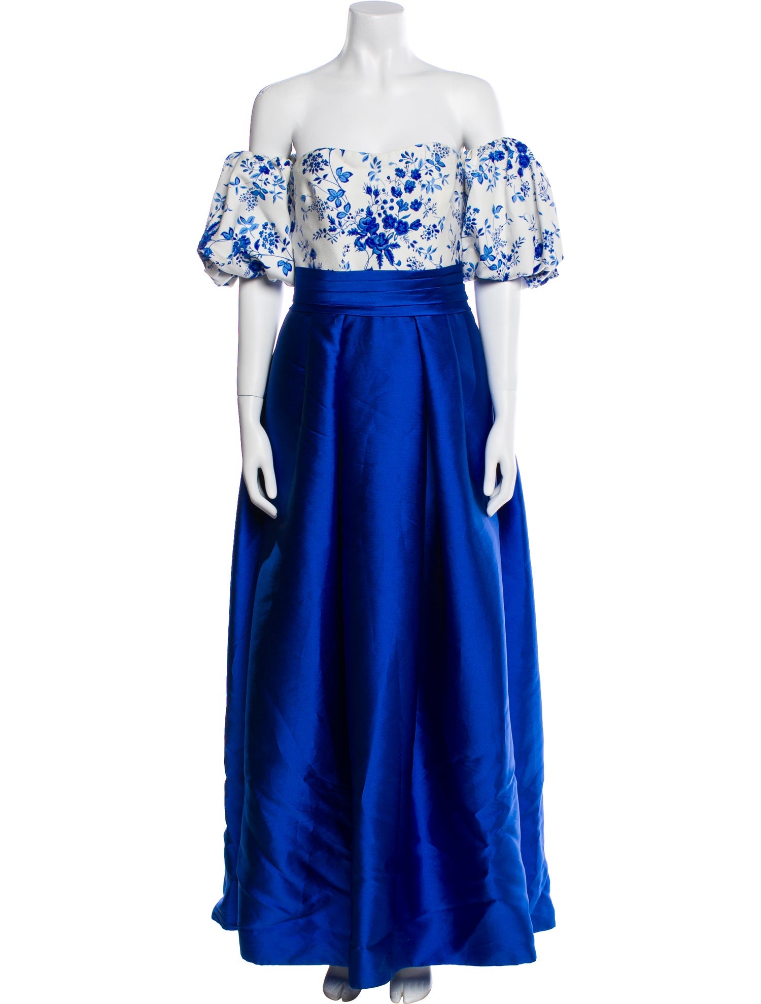 Theia Off-The-Shoulder Long Dress