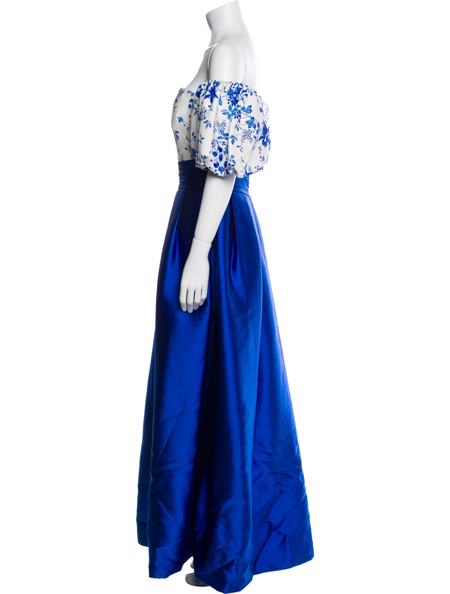 Theia Off-The-Shoulder Long Dress